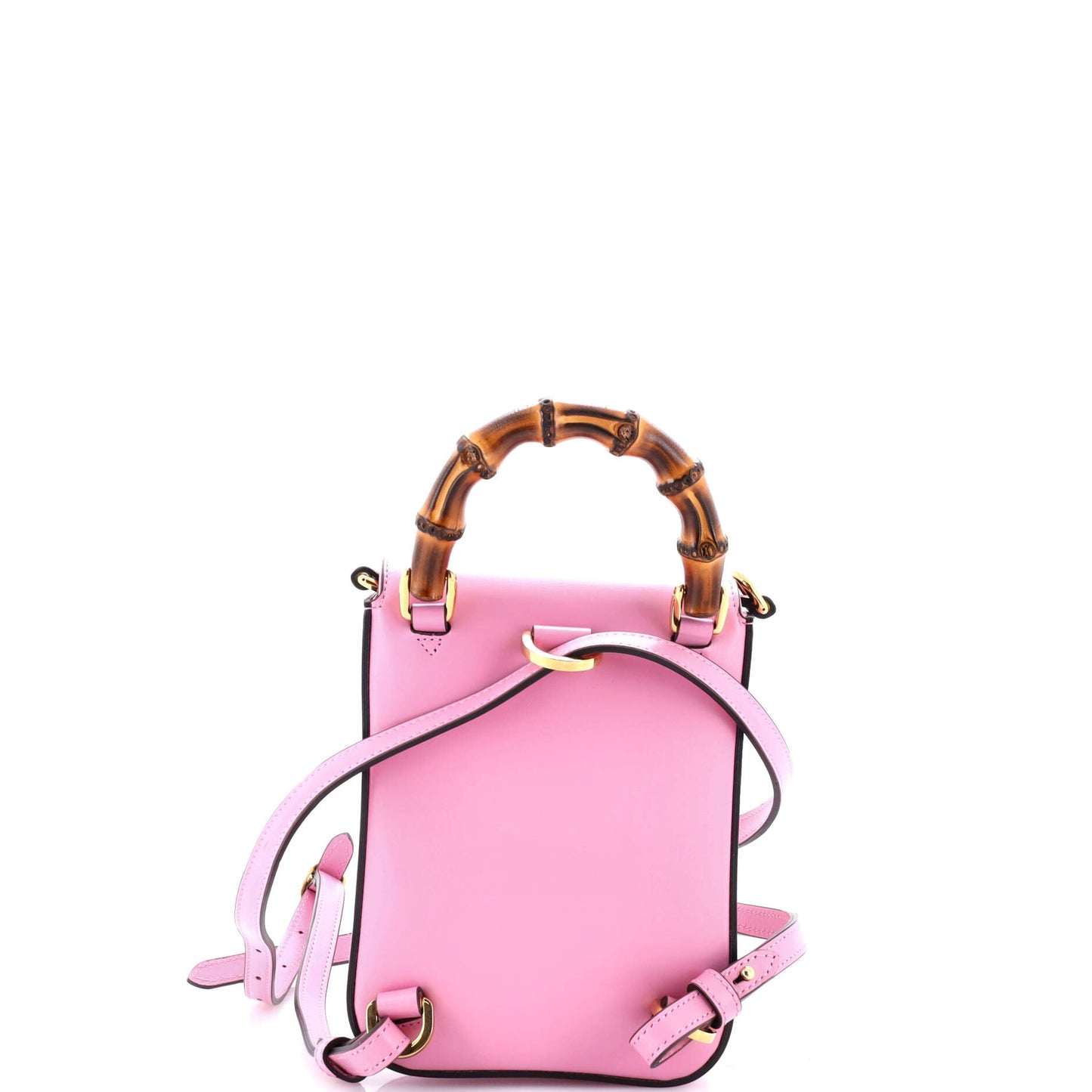 Bamboo Top Handle Backpack Leather Mini