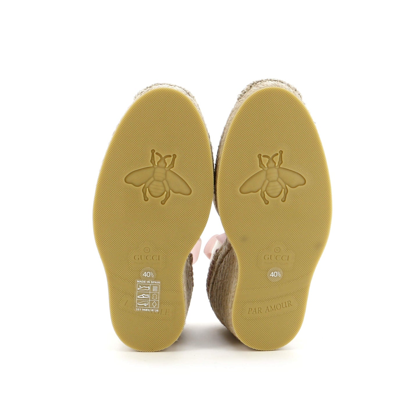 Women's Interlocking G Wedge Espadrilles Embroidered Canvas