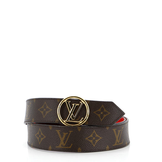 LV Circle Reversible Belt Monogram Canvas and Leather Medium