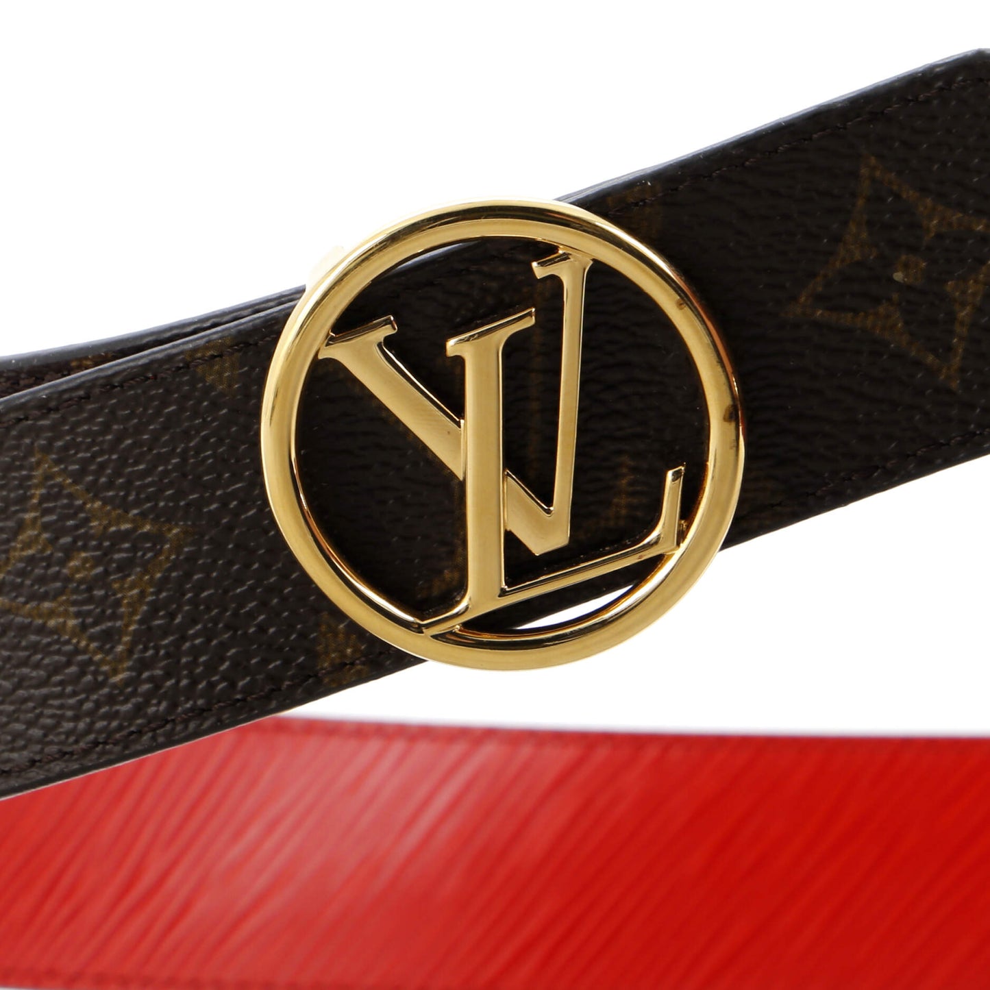 LV Circle Reversible Belt Monogram Canvas and Leather Medium