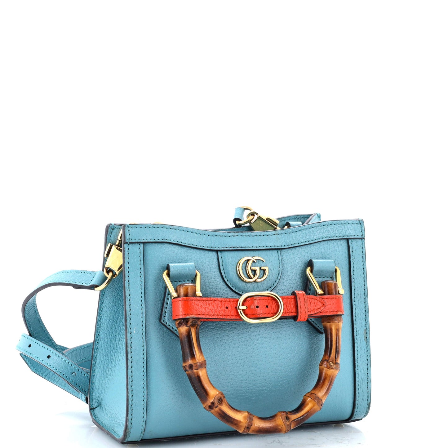 Diana NM Bamboo Handle Tote Leather Mini