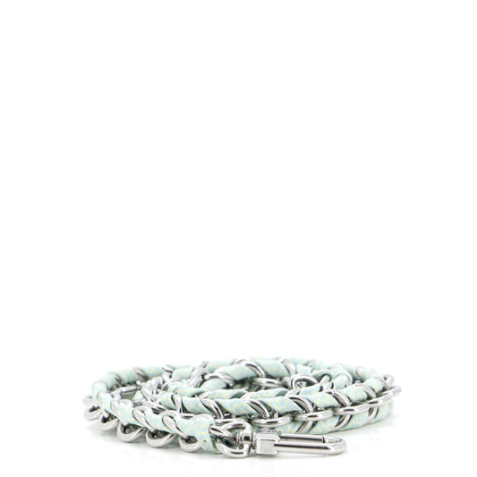 Multi Pochette Accessoires Woven Chain Strap Leather and Metal
