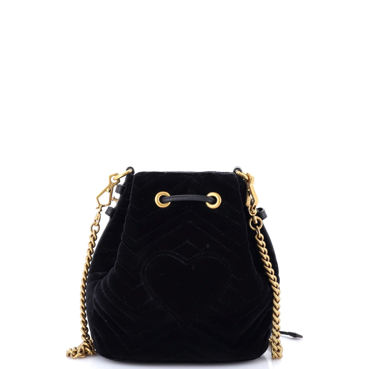 GG Marmont Bucket Bag Matelasse Velvet Small