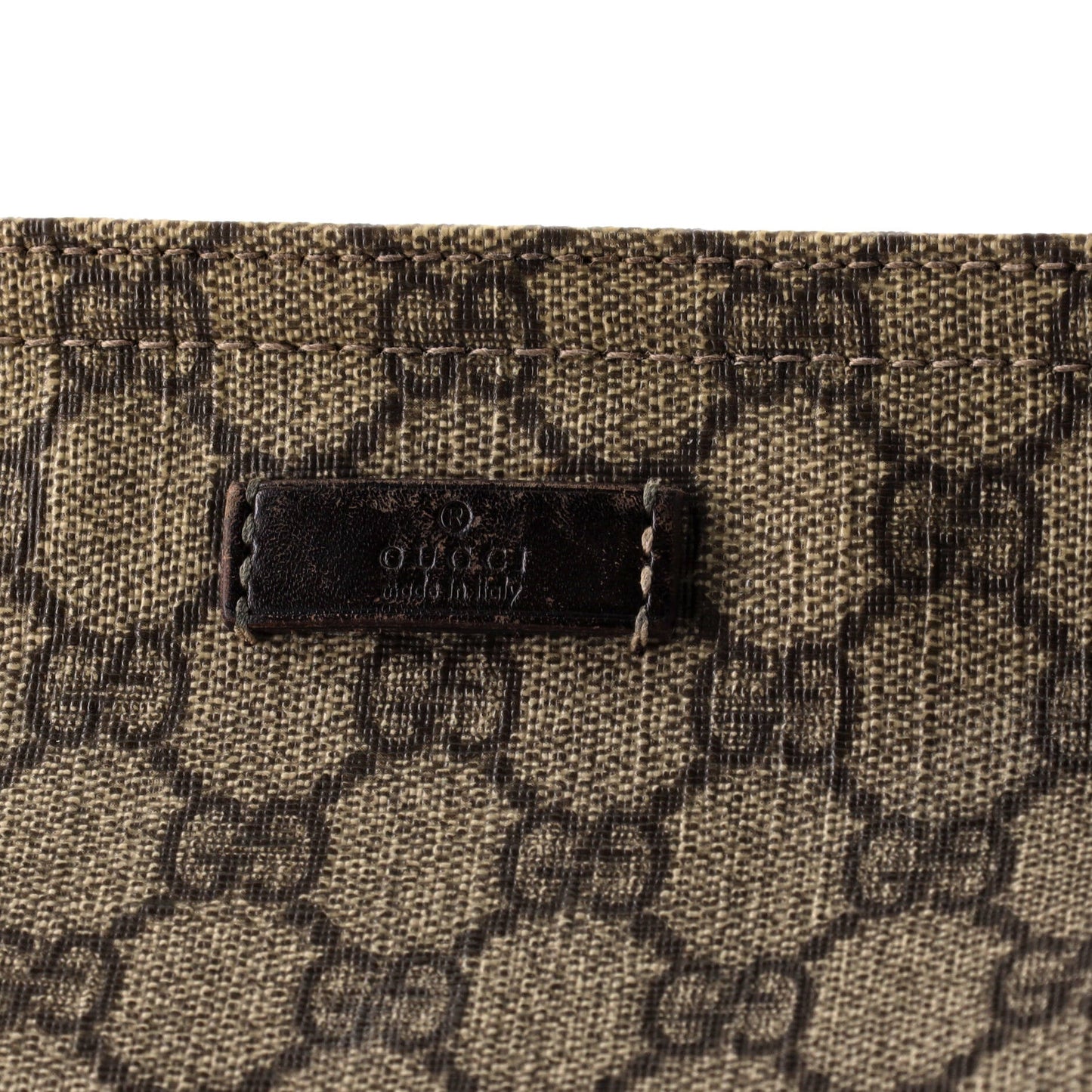 Zip Top Messenger Bag GG Coated Canvas Large