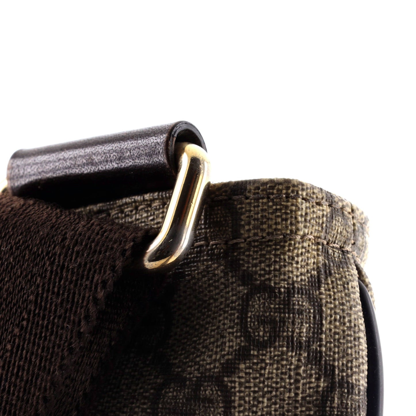 Zip Top Messenger Bag GG Coated Canvas Large