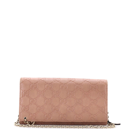 Signature Wallet on Chain Guccissima Leather