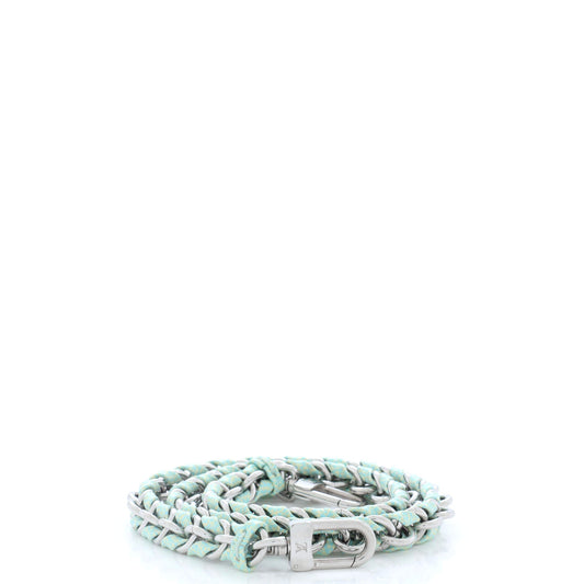 Multi Pochette Accessoires Woven Chain Strap Leather and Metal