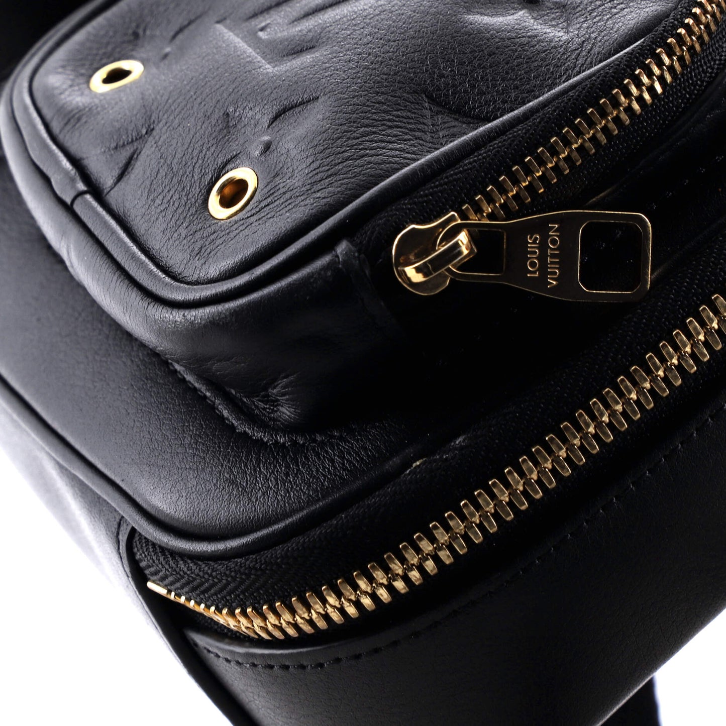 Utility Crossbody Bag Calfskin with Embossed Monogram Detail