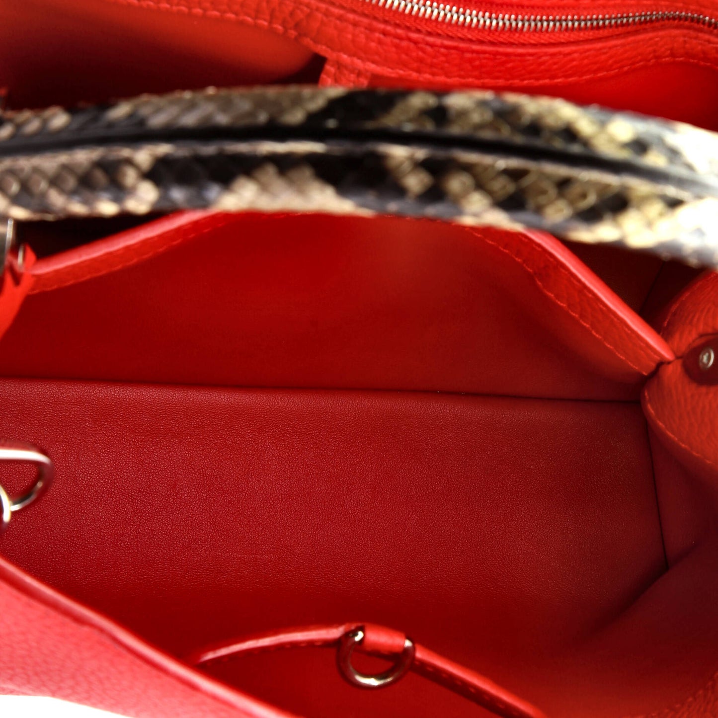 Capucines Bag Leather with Python PM