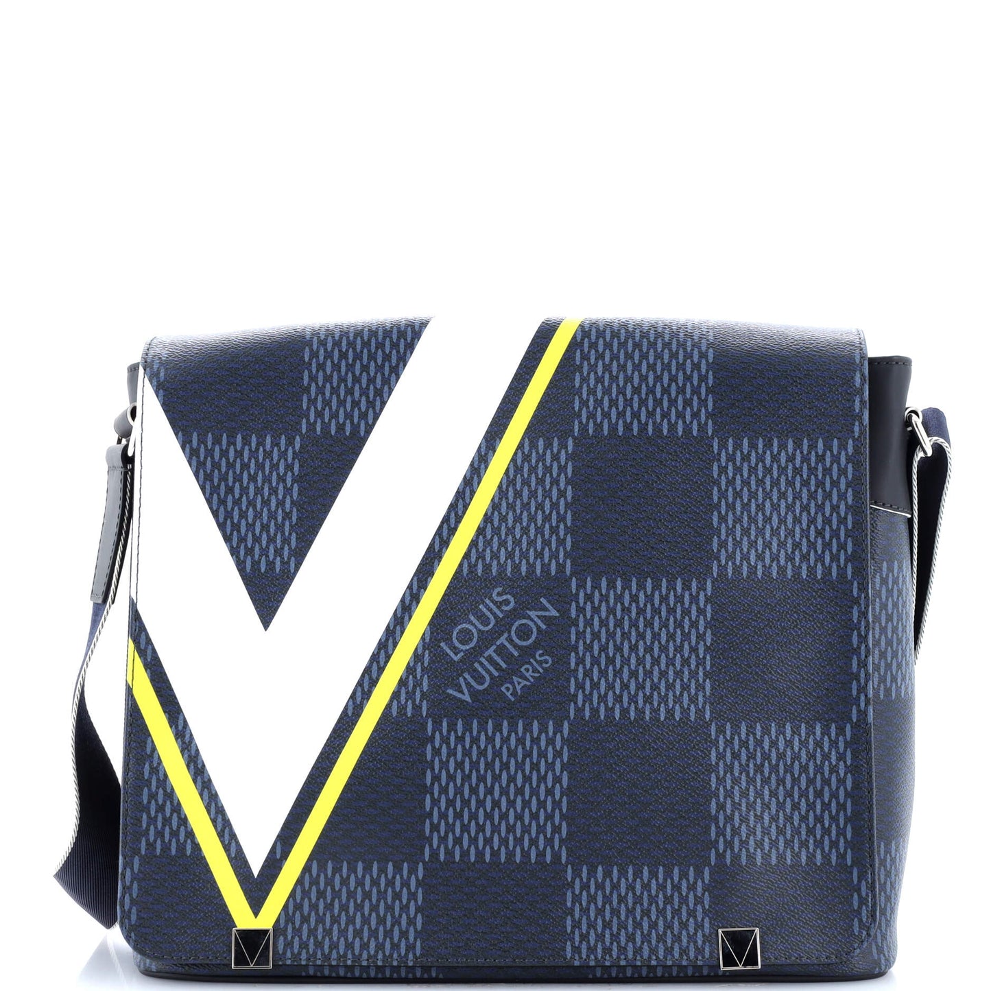 District NM Messenger Bag Regatta Damier Cobalt MM