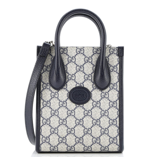 Interlocking G Patch Tote GG Coated Canvas Mini