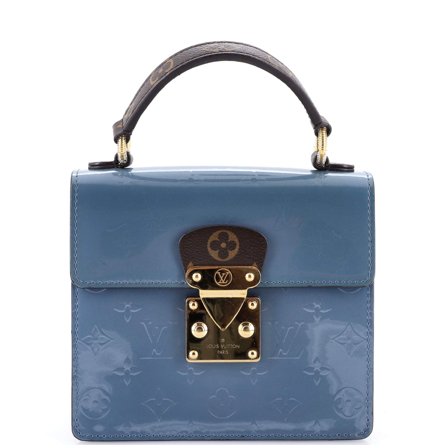 Spring Street NM Handbag Monogram Vernis with Monogram Canvas and Epi Leather