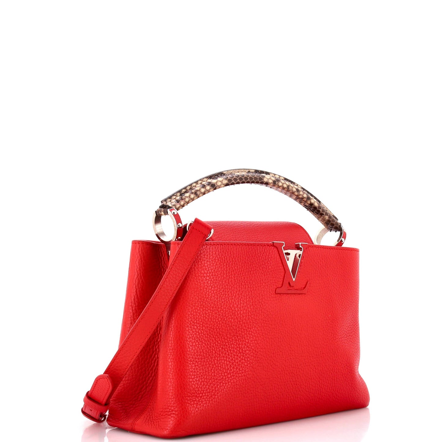 Capucines Bag Leather with Python PM