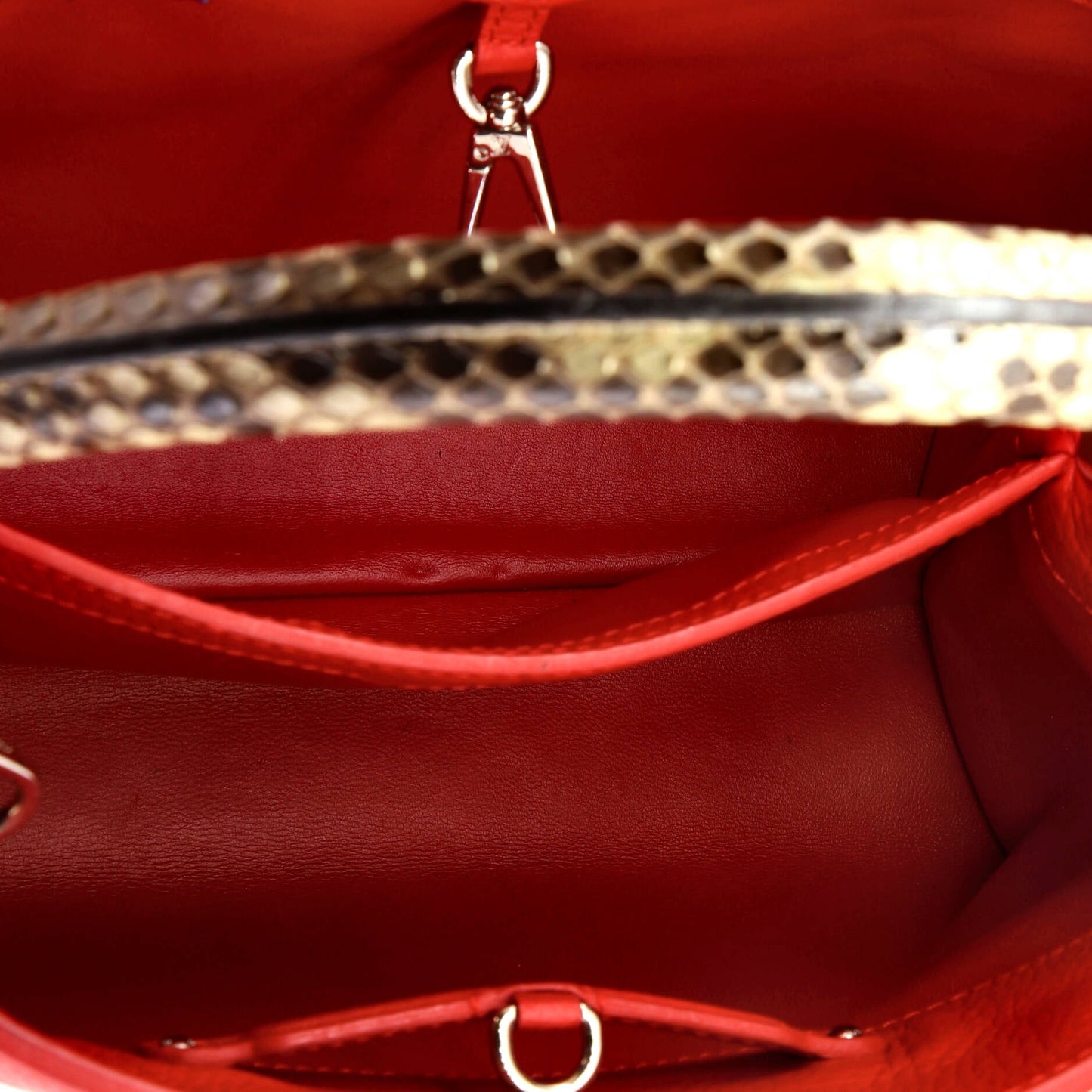 Capucines Bag Leather with Python PM