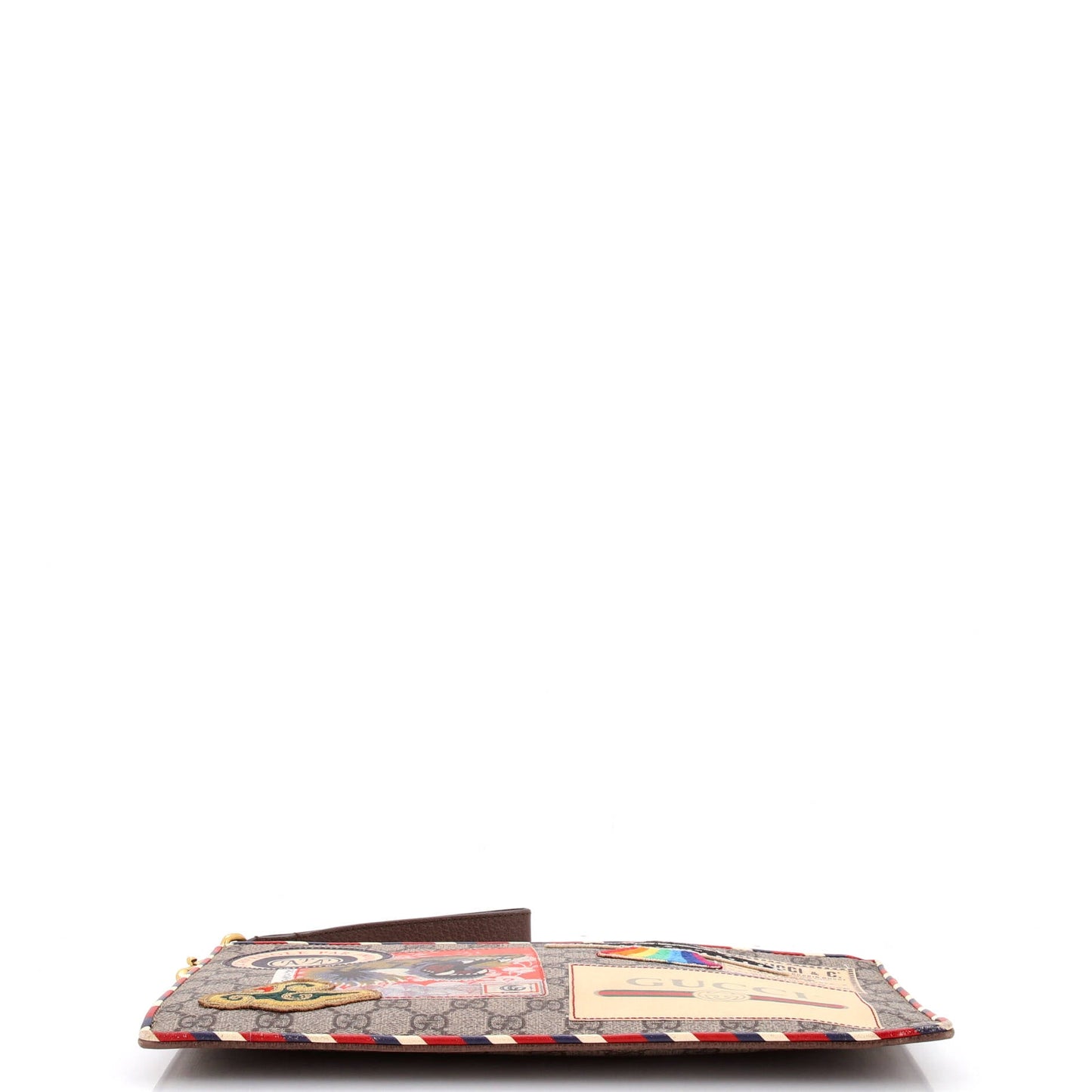 Courrier Pouch GG Coated Canvas with Applique