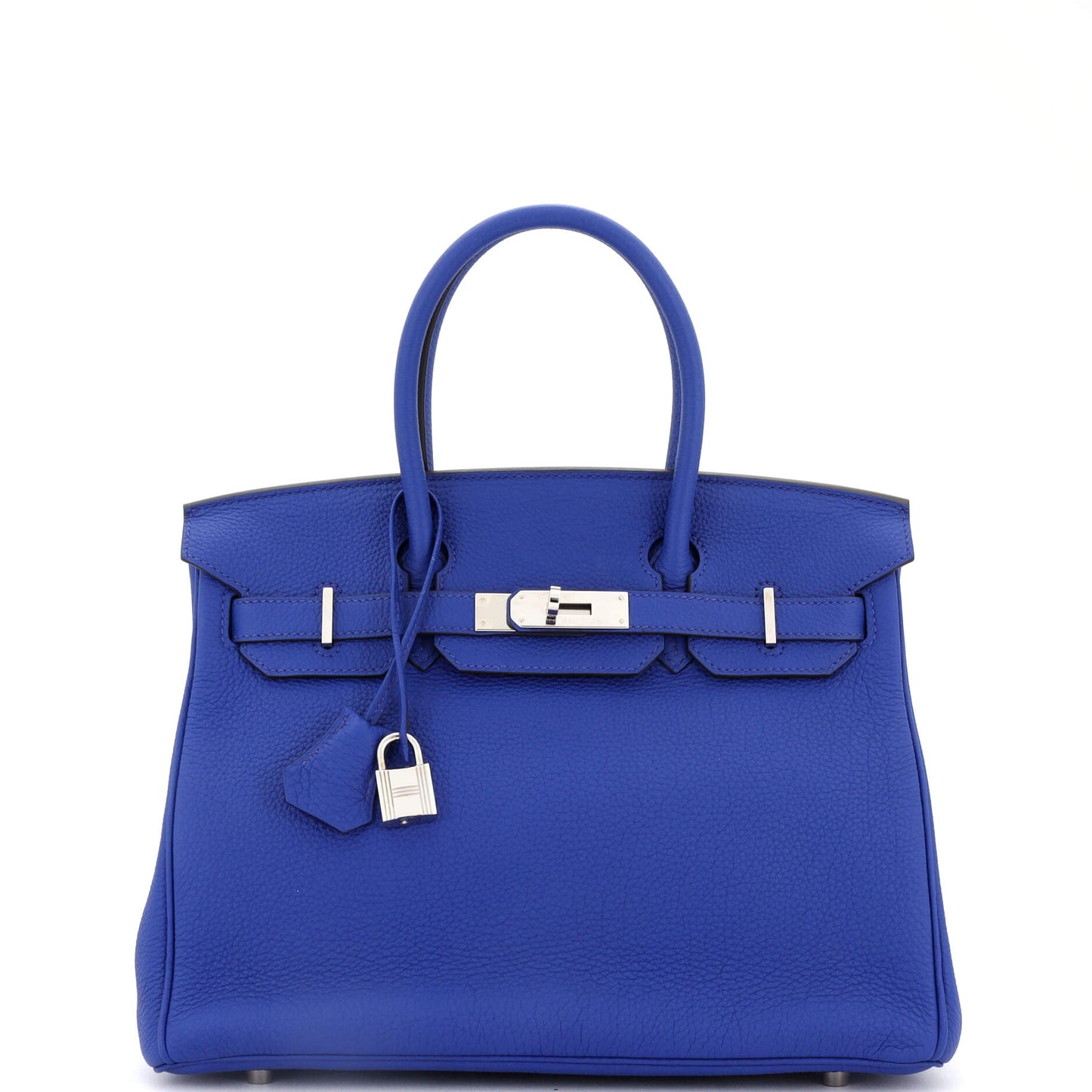 Birkin Handbag Bleu Electrique Togo with Palladium Hardware 30