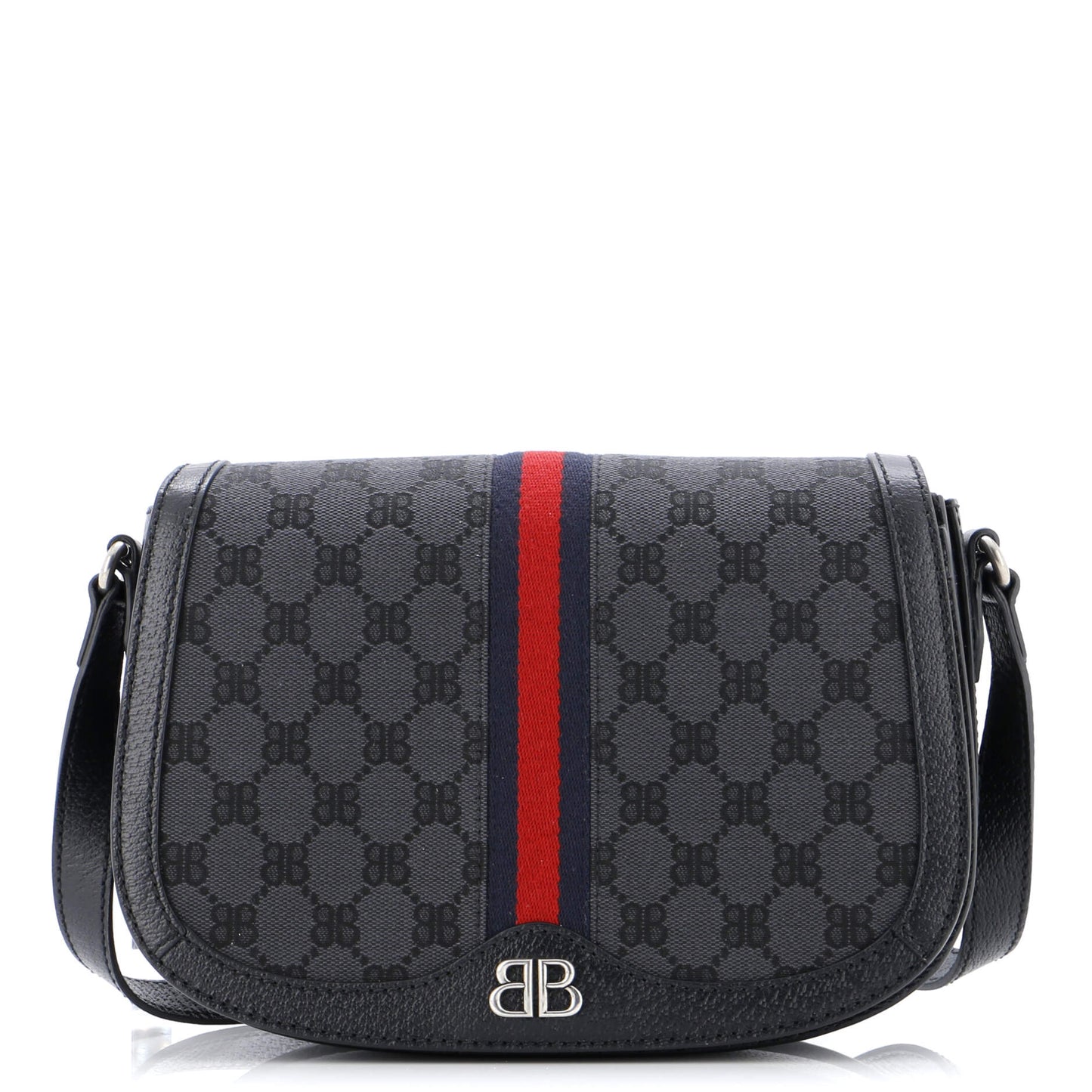 x Balenciaga The Hacker Project Flap Messenger Bag BB Canvas Medium