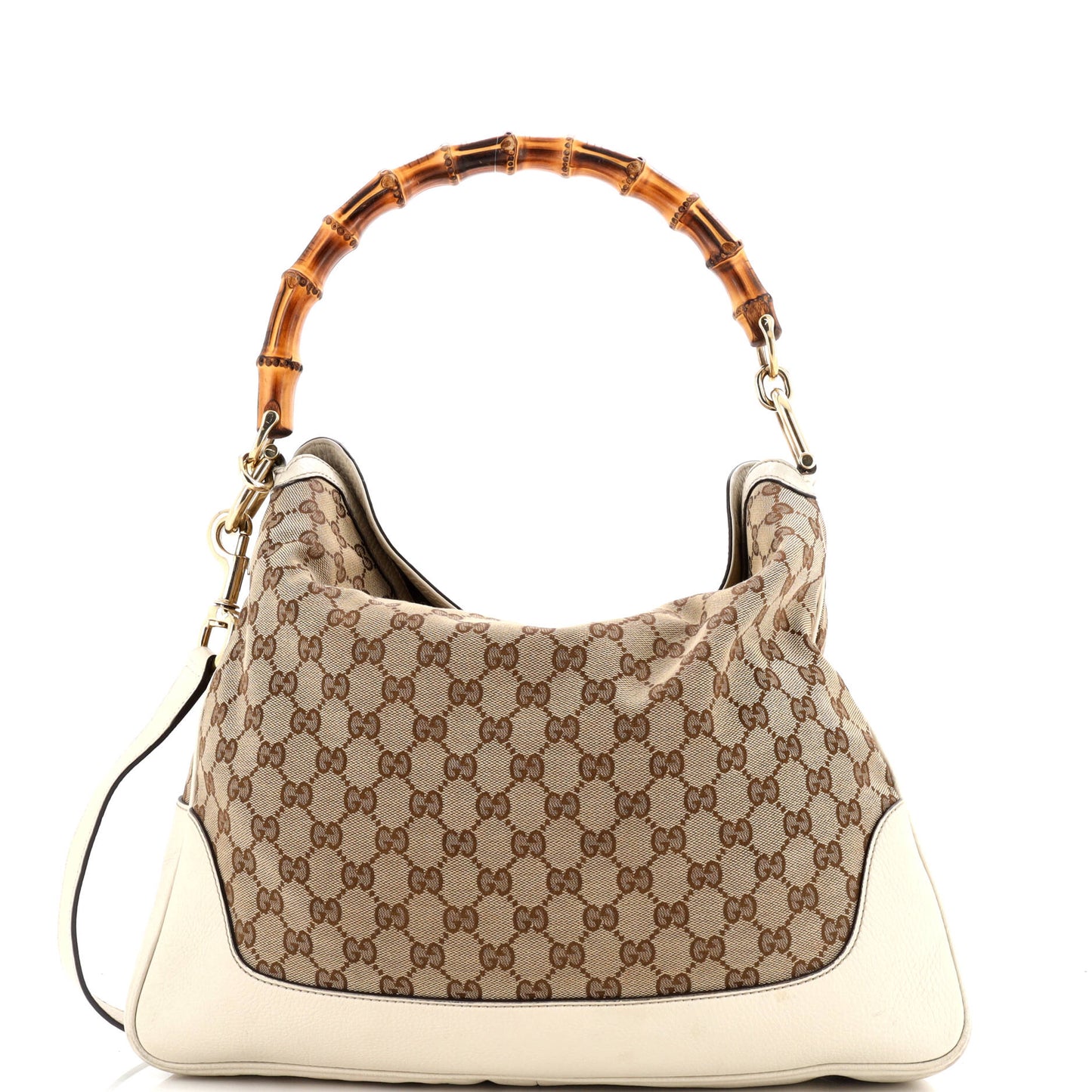 Diana Bamboo Shoulder Bag GG Canvas Medium