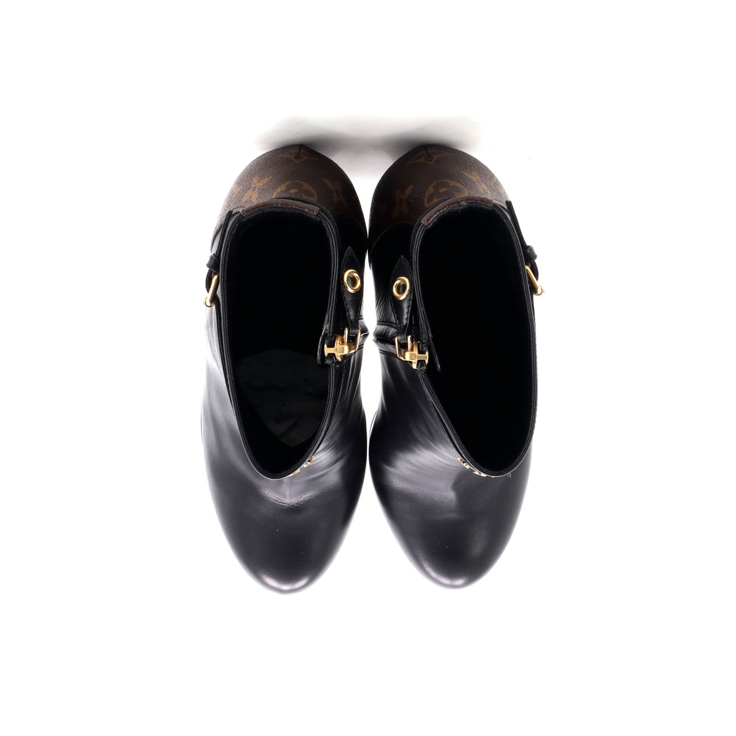 Women's Afterglow Platform Ankle Boots Leather with Monogram Canvas