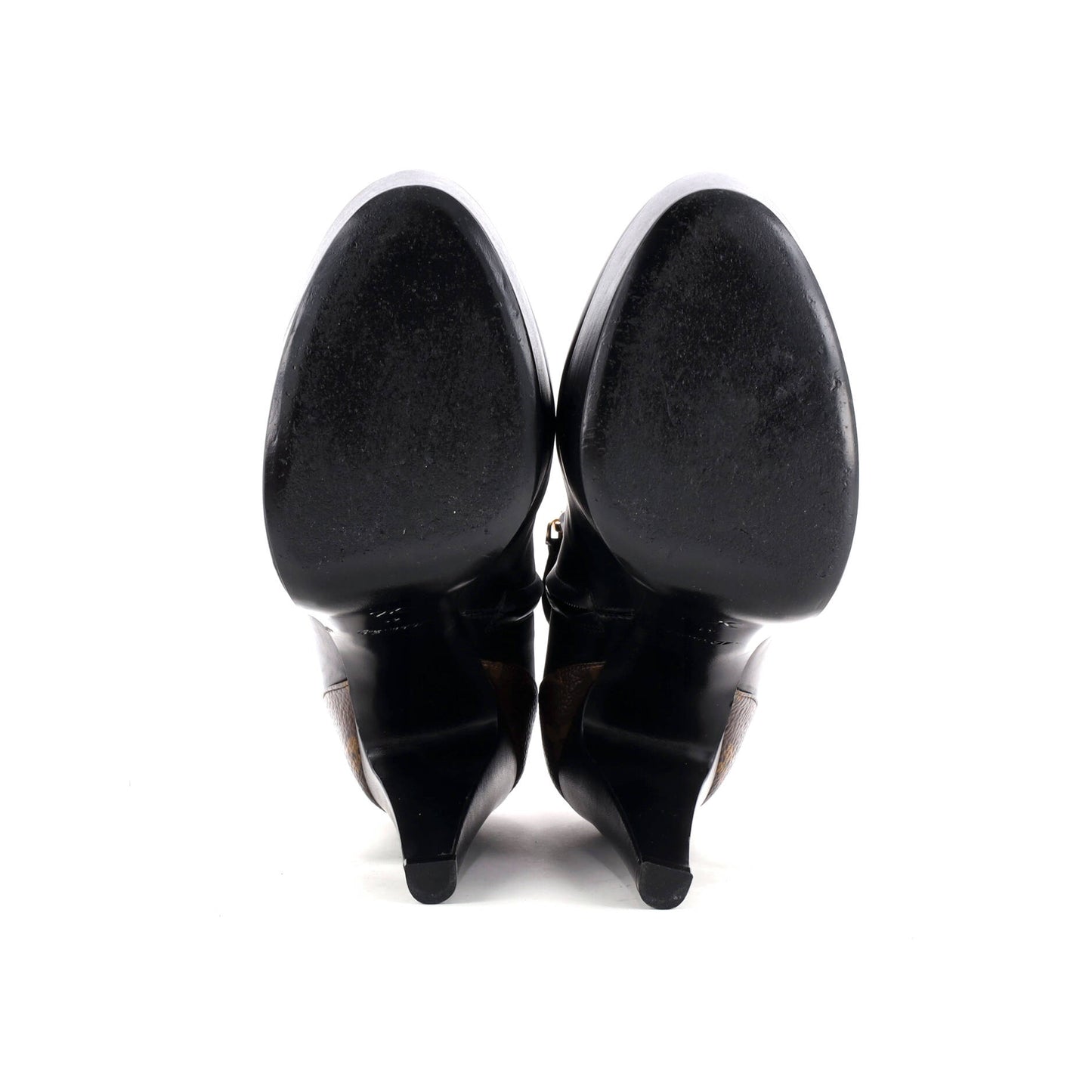 Women's Afterglow Platform Ankle Boots Leather with Monogram Canvas