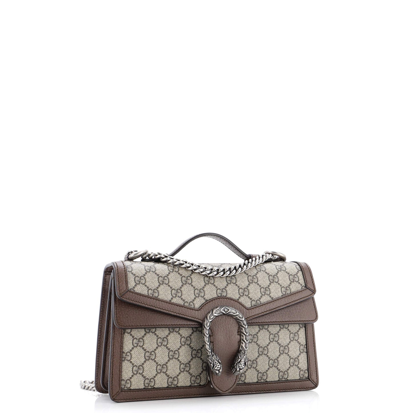 Dionysus Top Handle Chain Bag GG Coated Canvas Small