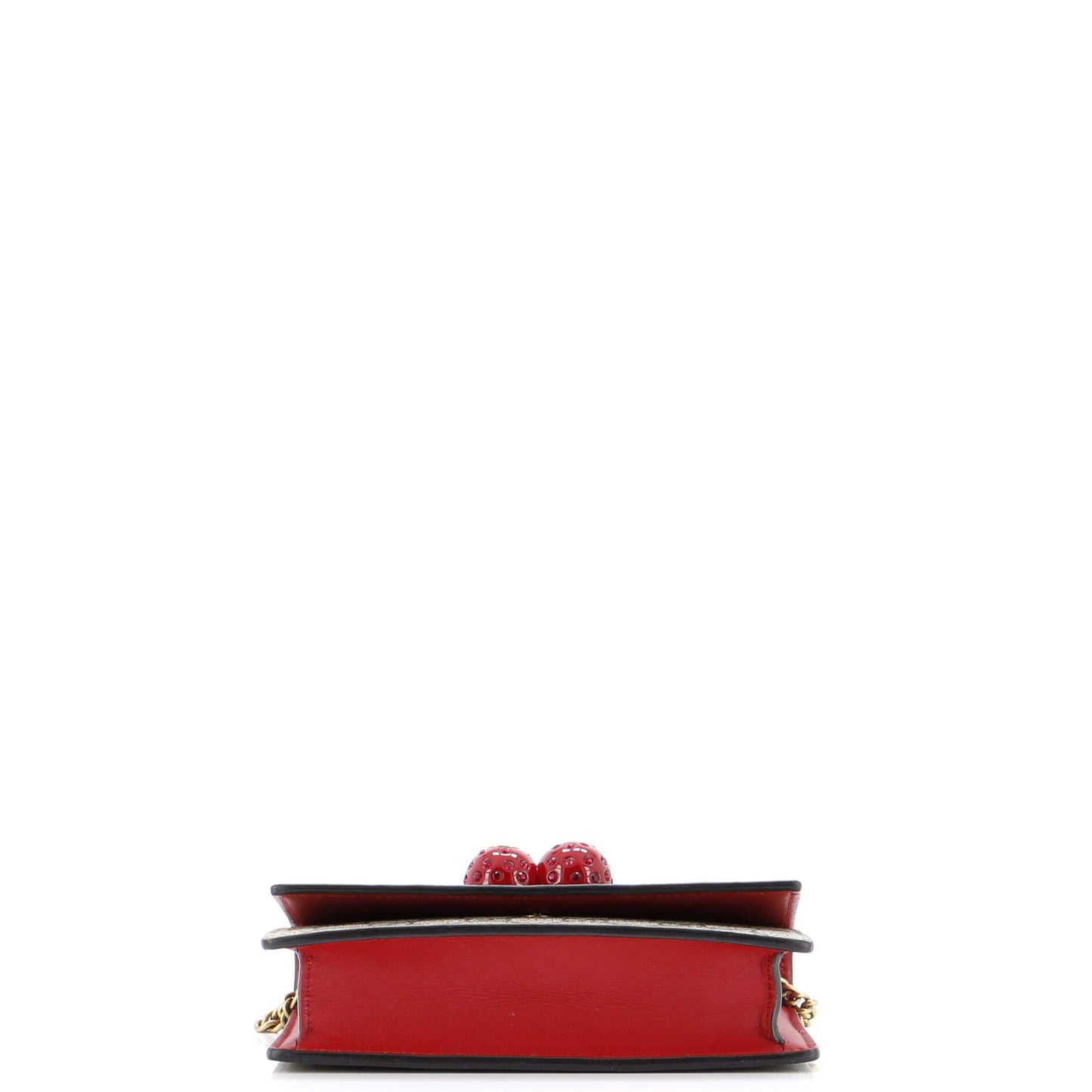 Cherries Wallet on Chain GG Coated Canvas Mini