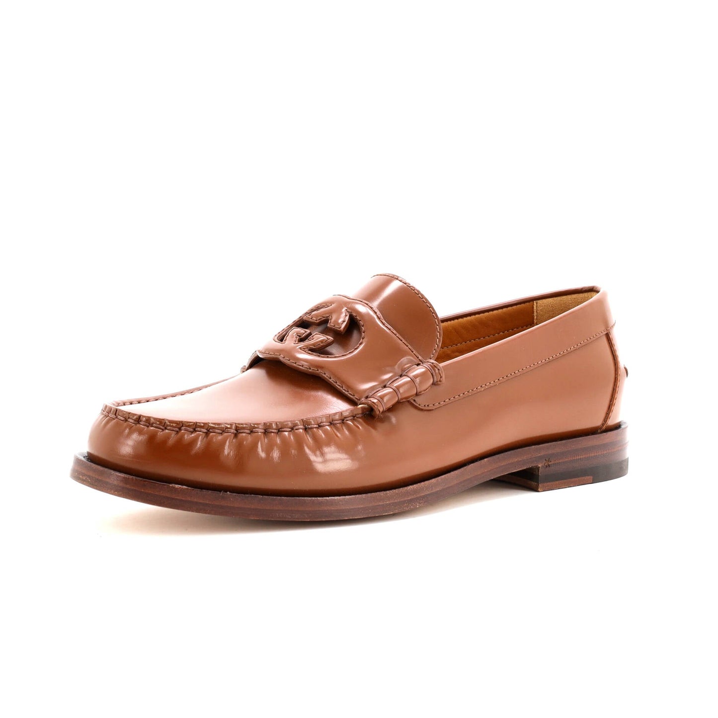 Men's Interlocking G Cutout Loafers Leather