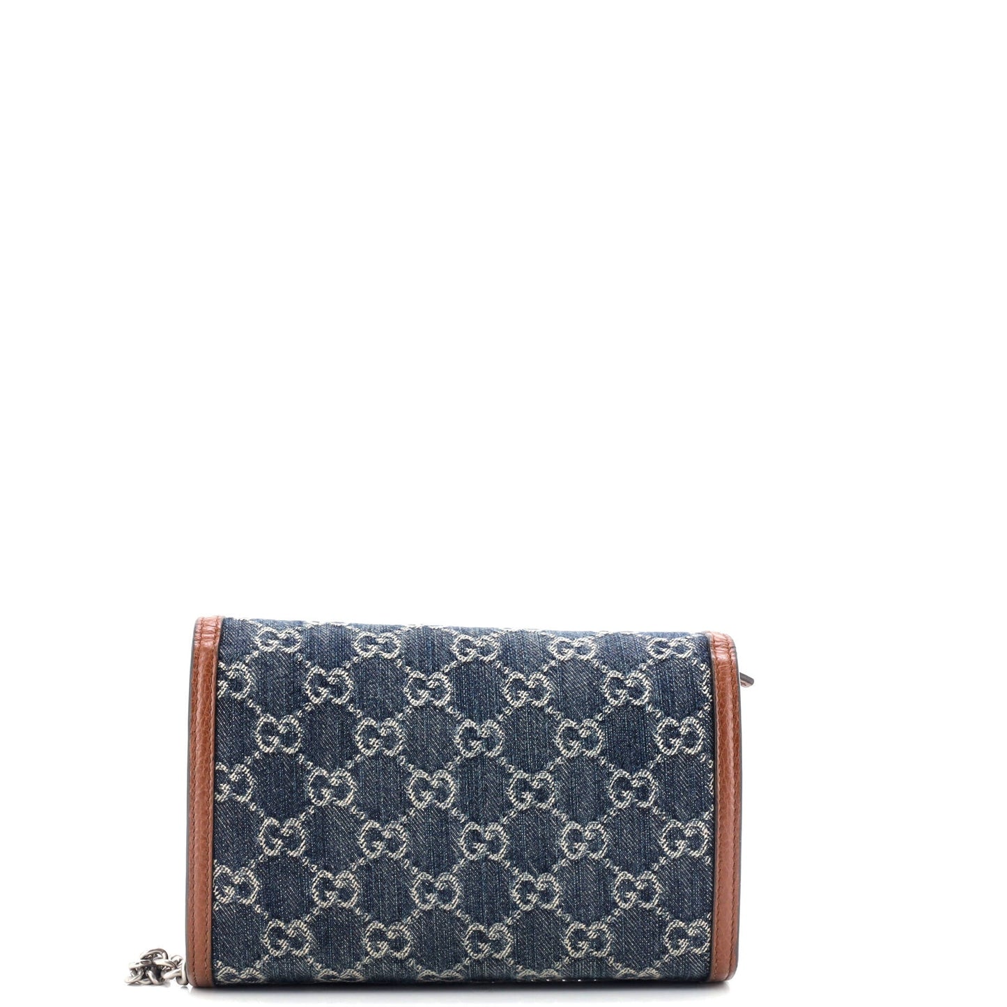 Dionysus Chain Wallet GG Denim Small