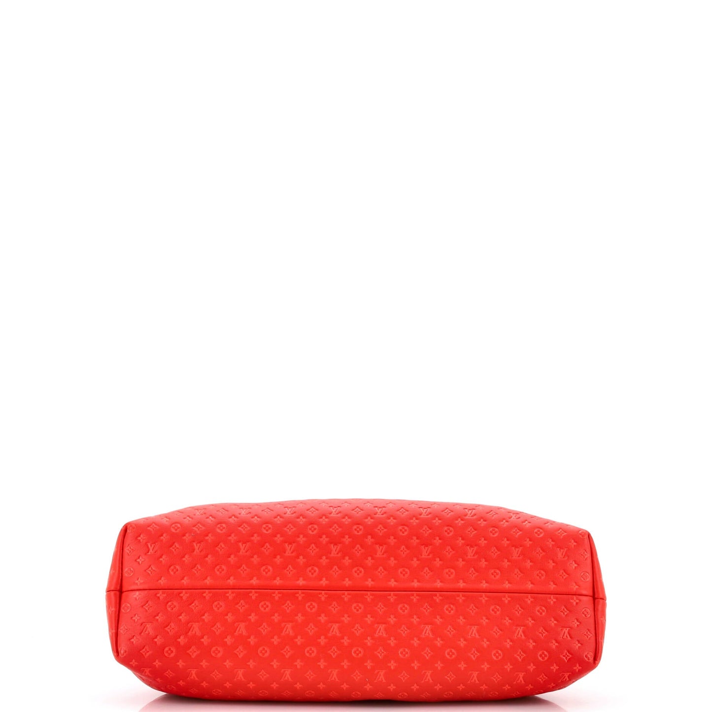 Top Handle Frame Clutch Nanogram Embossed Leather