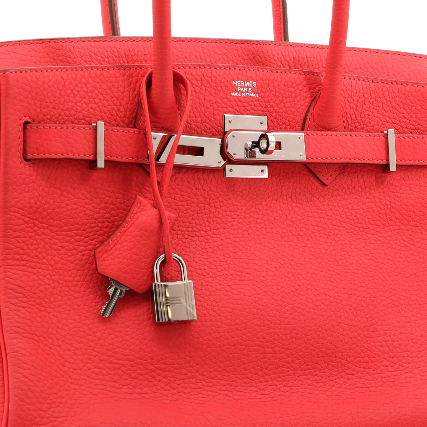Birkin Handbag Rose Jaipur Clemence with Palladium Hardware 30