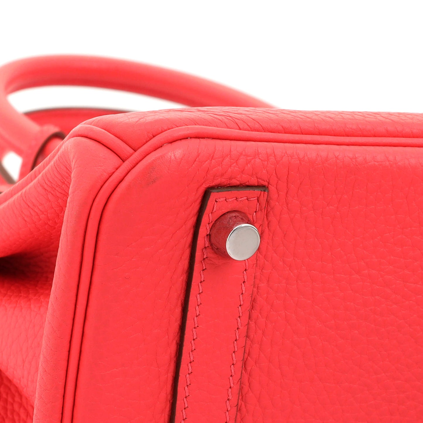 Birkin Handbag Rose Jaipur Clemence with Palladium Hardware 30