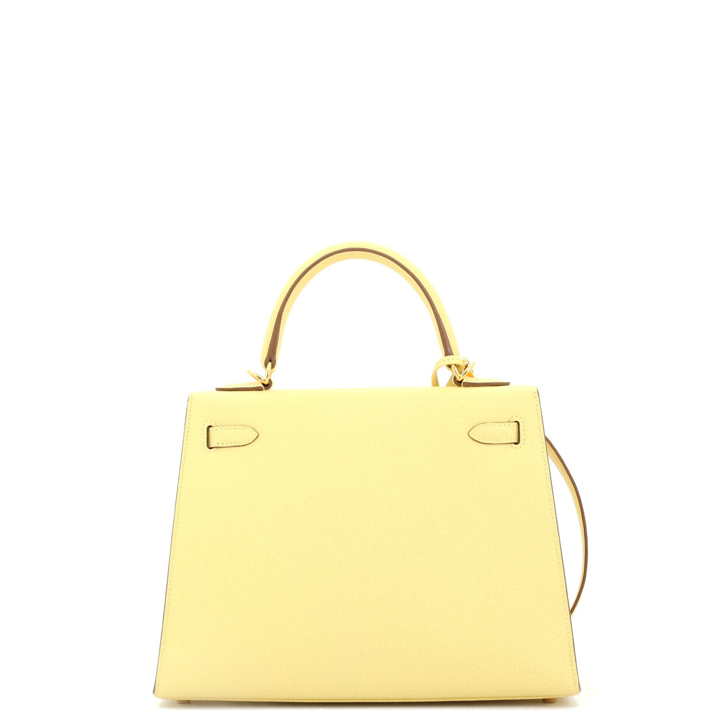 Kelly Handbag Jaune Poussin Epsom with Gold Hardware 25