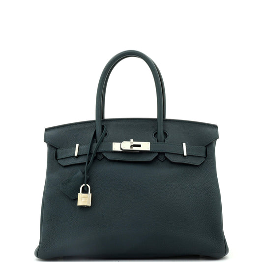 Birkin Handbag Vert Cypress Maurice with Palladium Hardware 30
