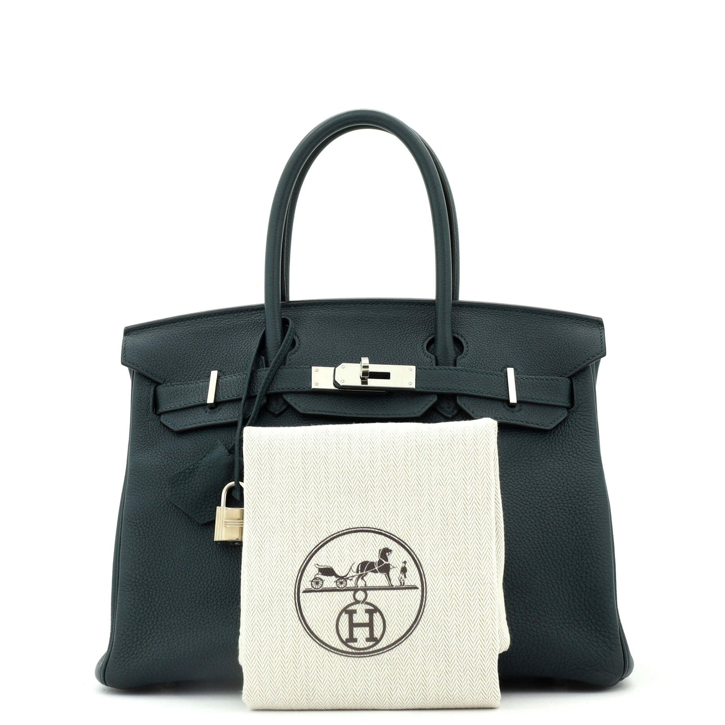 Birkin Handbag Vert Cypress Maurice with Palladium Hardware 30