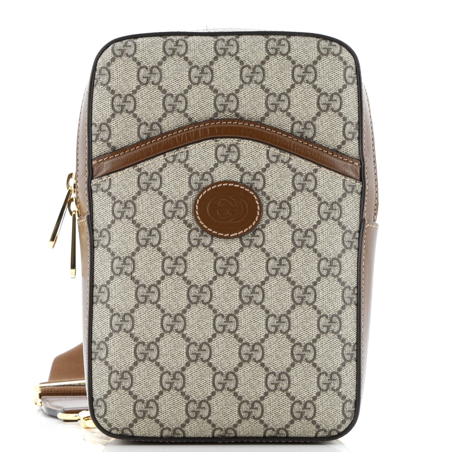 Interlocking G Patch Sling Bag GG Coated Canvas Small