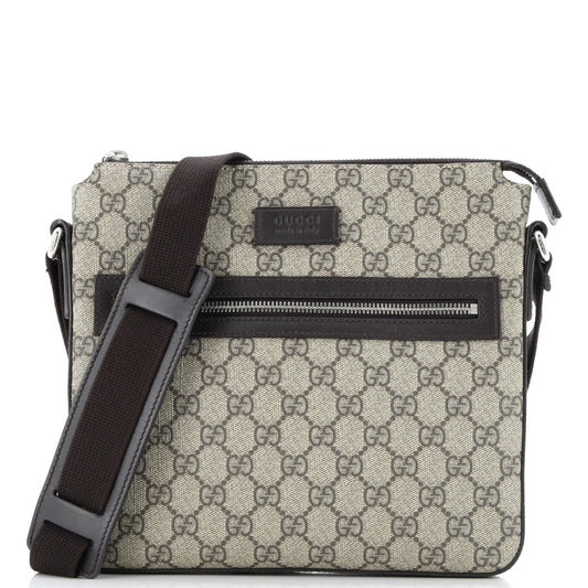 Front Zip Messenger GG Coated Canvas Medium