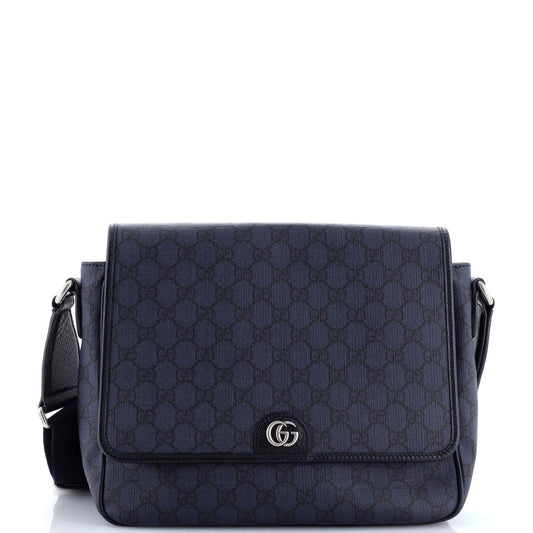 Ophidia Flap Messenger Bag GG Coated Canvas Medium