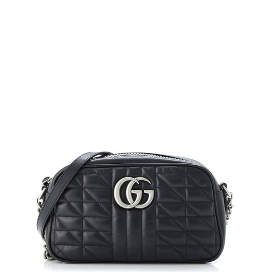 GG Marmont Shoulder Bag Mixed Matelasse Leather Small