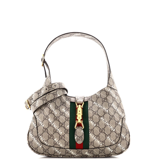 x Balenciaga The Hacker Project Jackie 1961 Hobo GG Coated Canvas Small