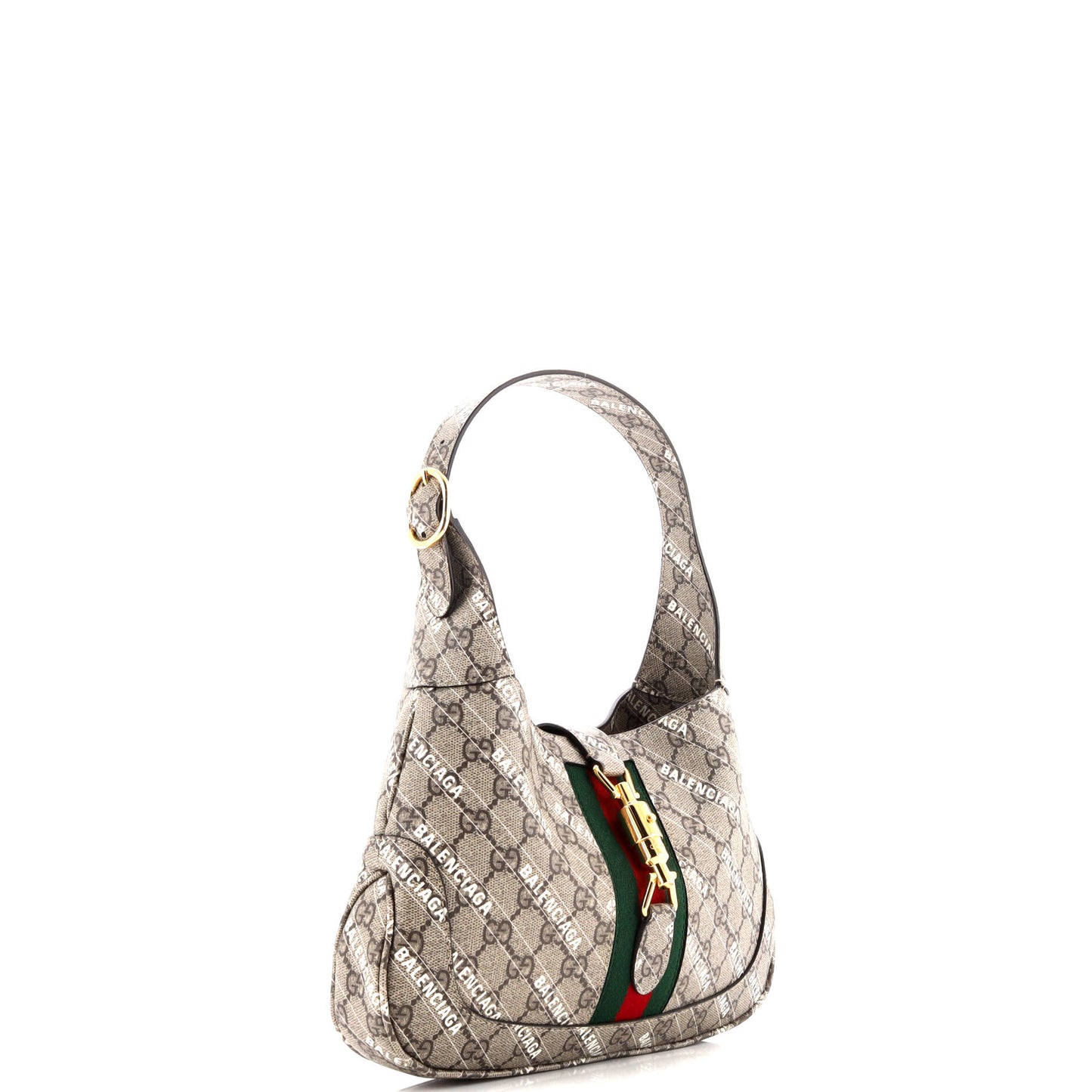 x Balenciaga The Hacker Project Jackie 1961 Hobo GG Coated Canvas Small