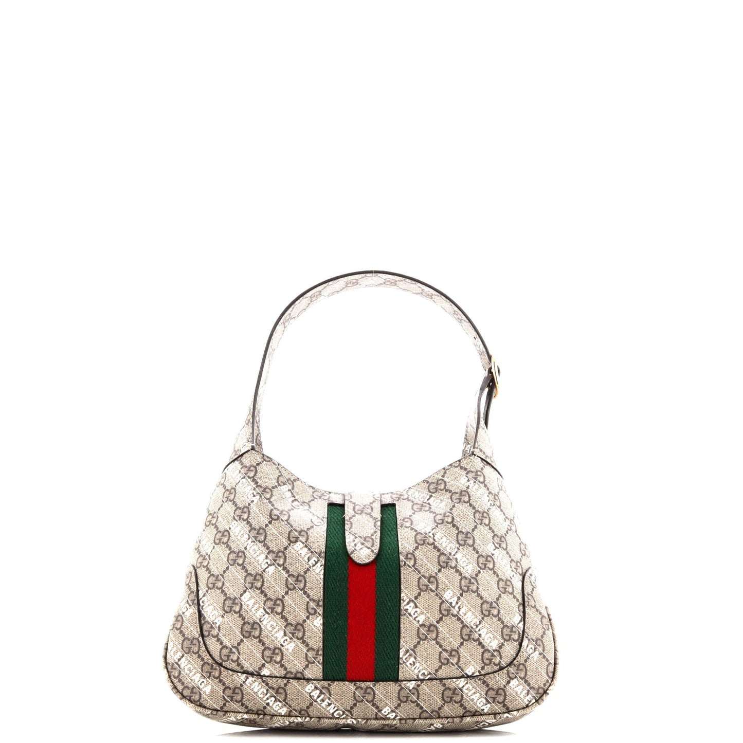 x Balenciaga The Hacker Project Jackie 1961 Hobo GG Coated Canvas Small