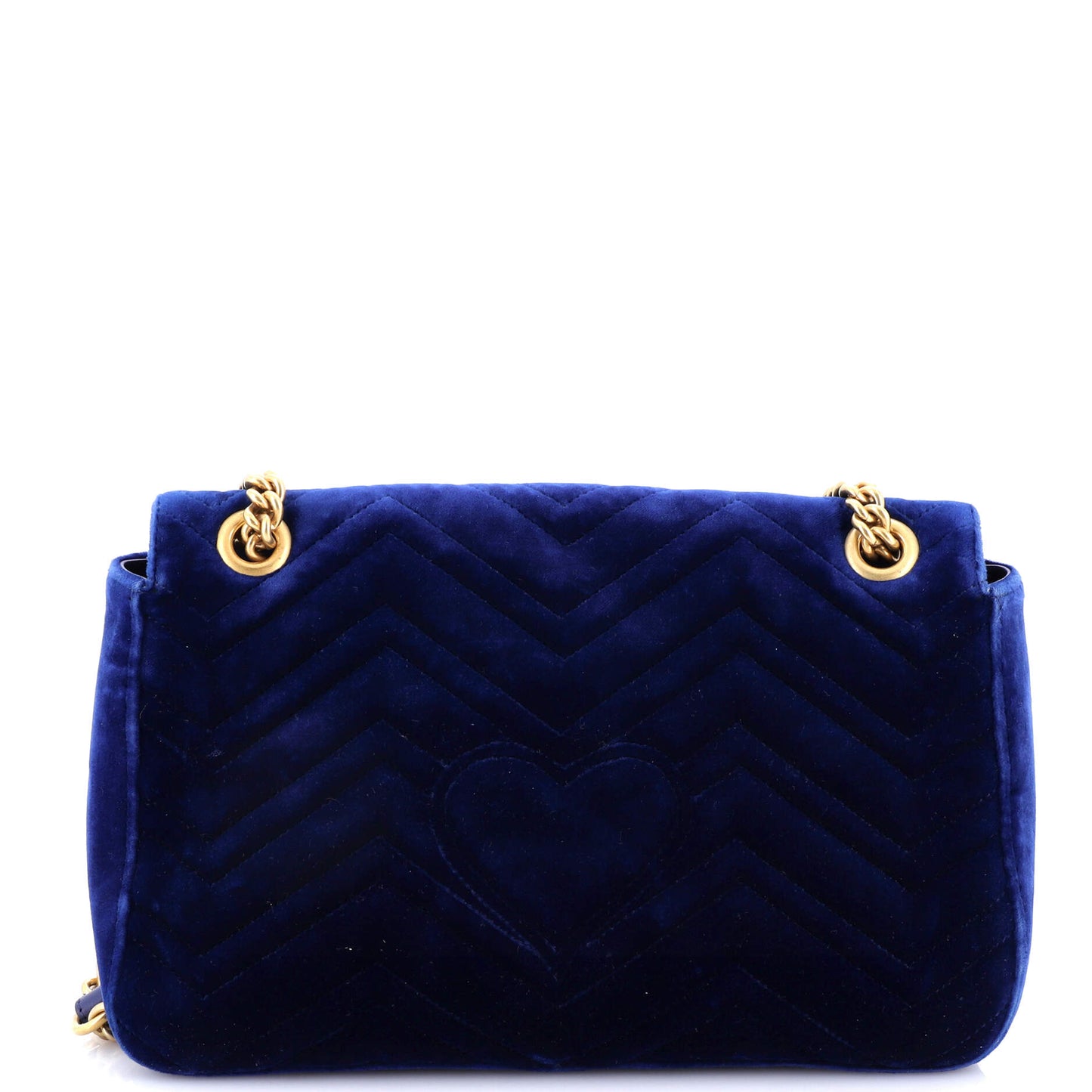 GG Marmont Flap Bag Embroidered Matelasse Velvet Medium