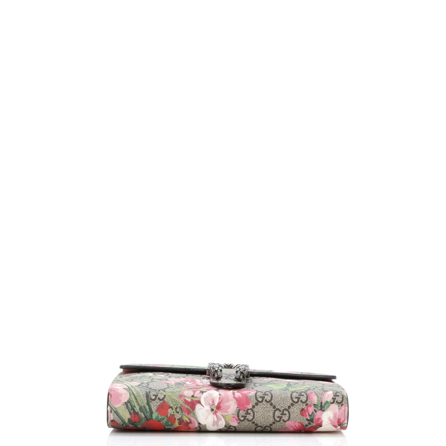 Dionysus Chain Wallet Blooms Print GG Coated Canvas Small