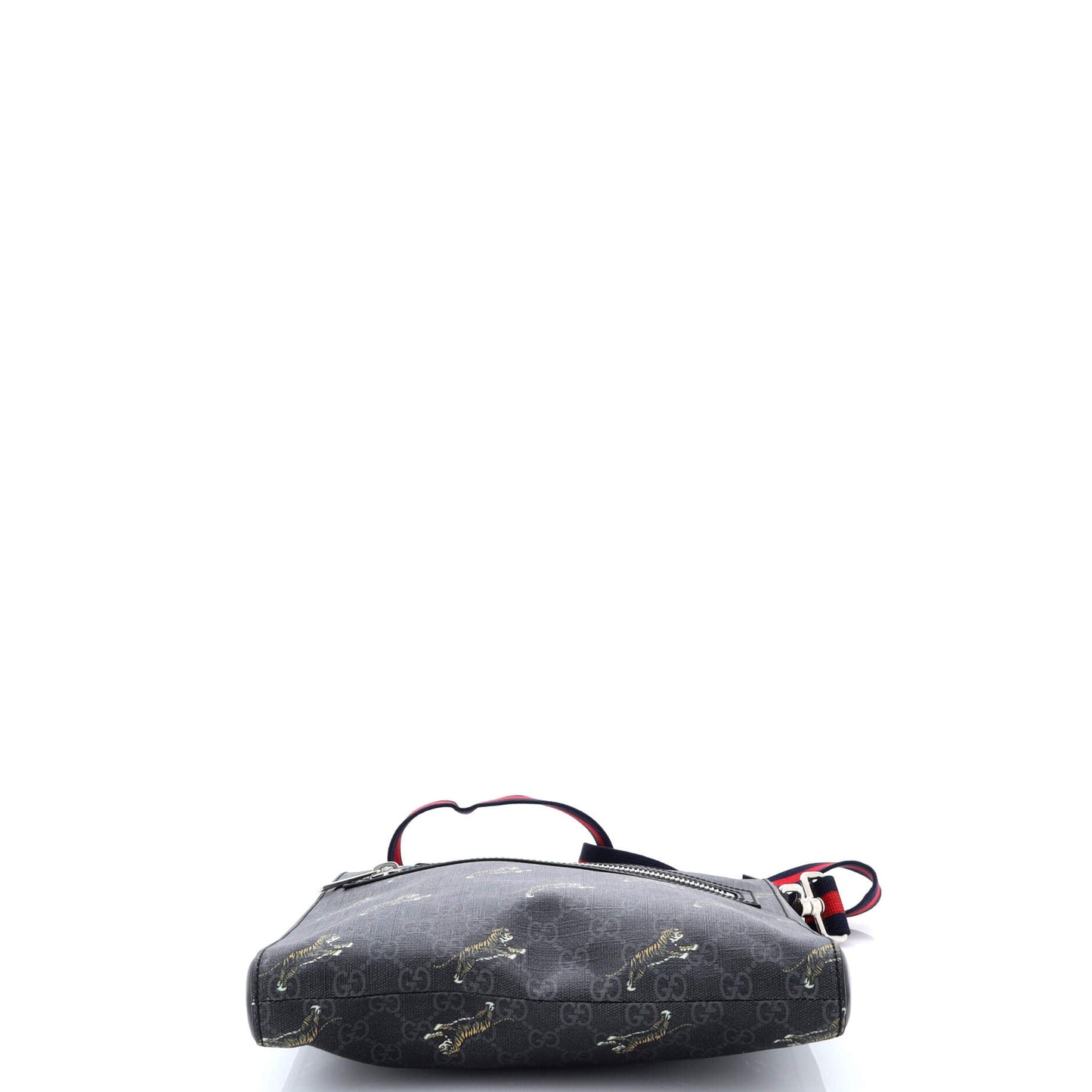 Web Strap Front Zip Messenger Bag Printed GG Coated Canvas Medium