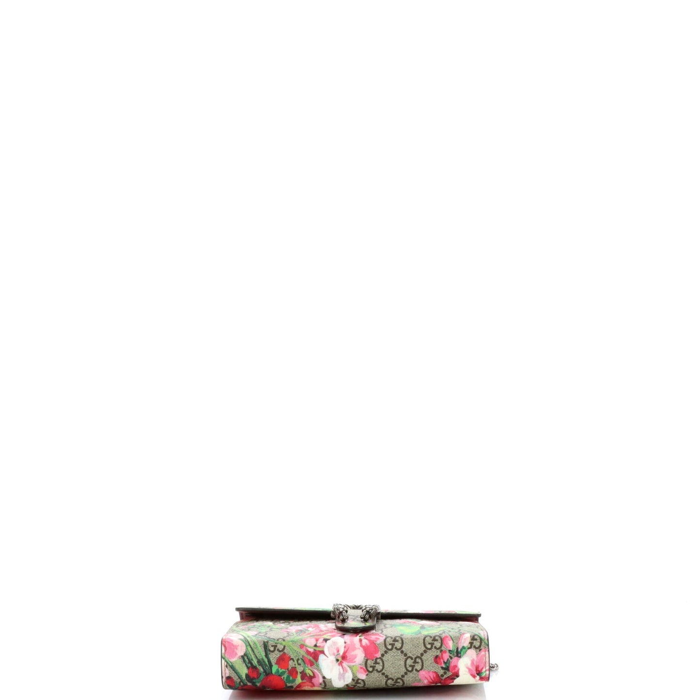 Dionysus Chain Wallet Blooms Print GG Coated Canvas Small