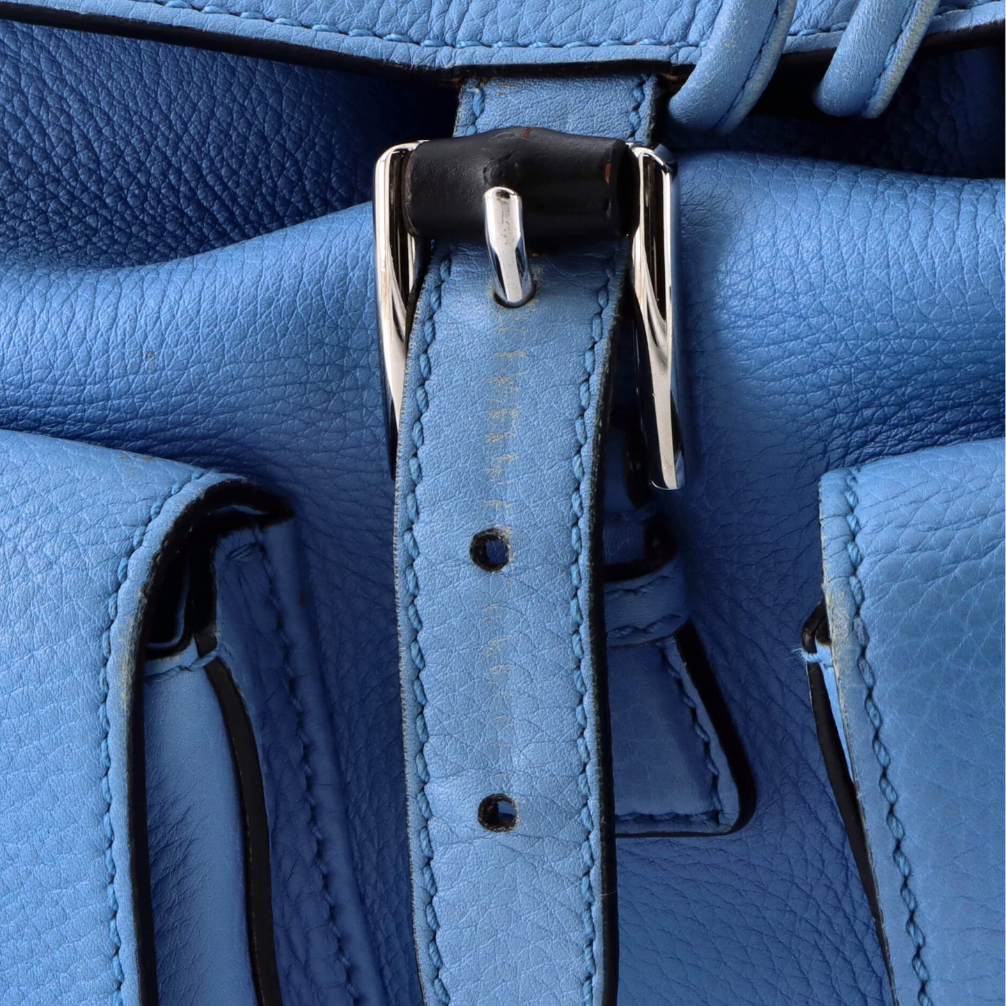 Bamboo Tassel Backpack Leather Medium