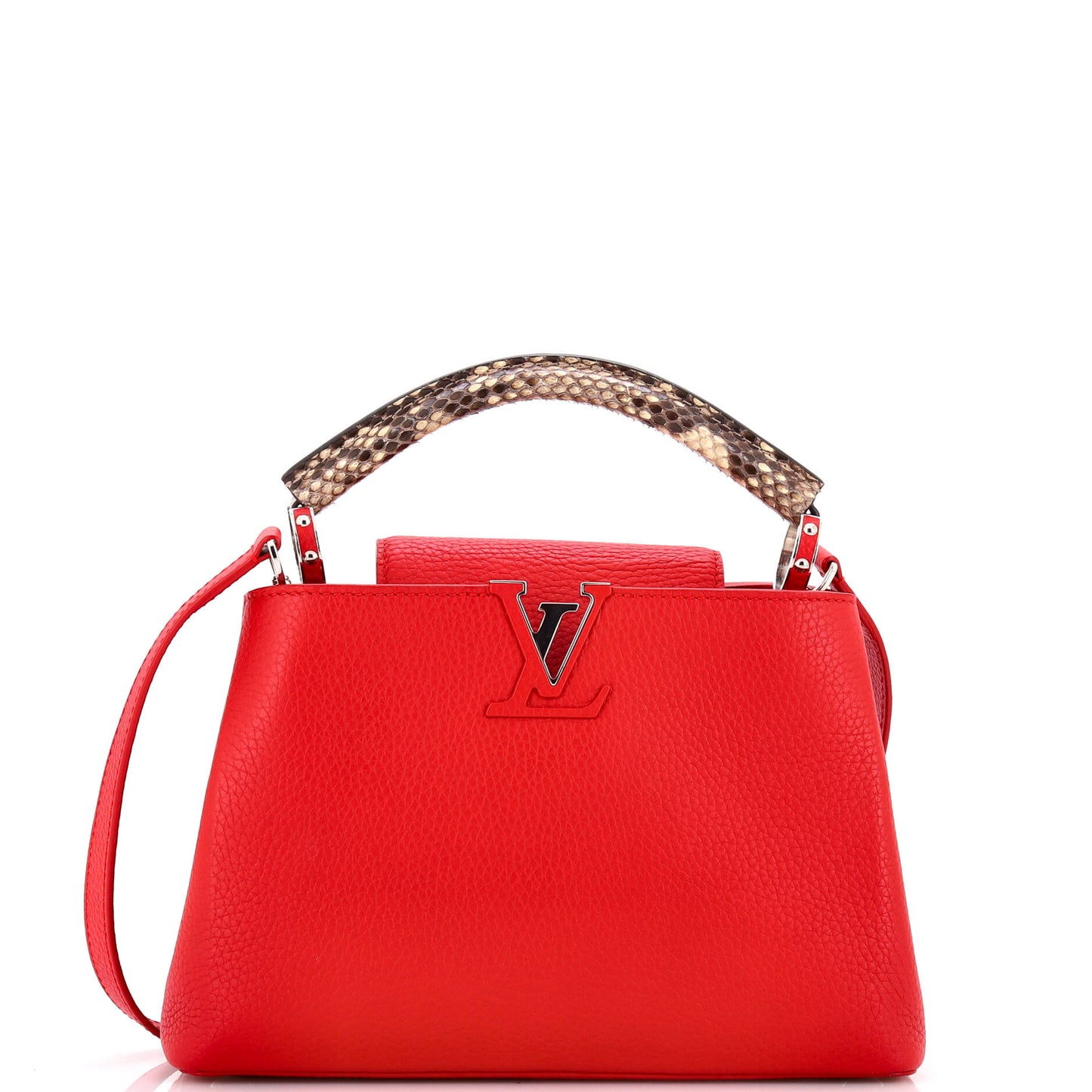 Capucines Bag Leather with Python PM