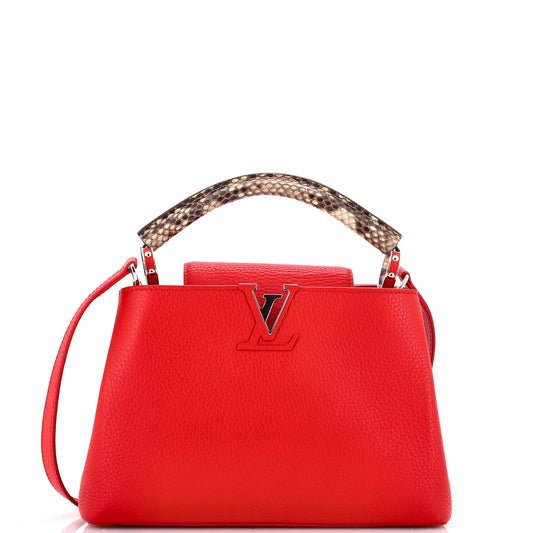 Capucines Bag Leather with Python PM