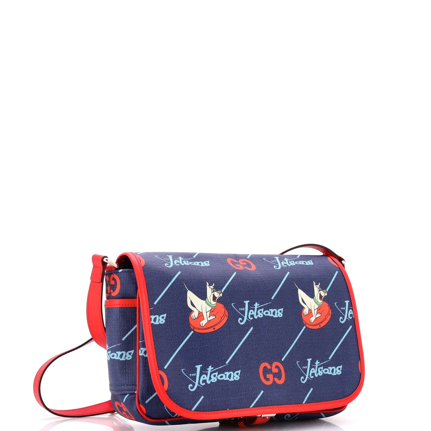 x The Jetsons Flap Messenger GG Astro Printed Coated Canvas