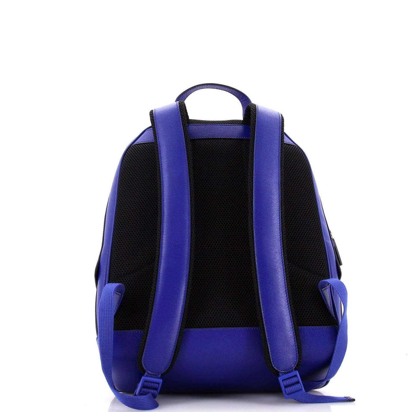 Zip Pocket Backpack Logo Print Leather Medium